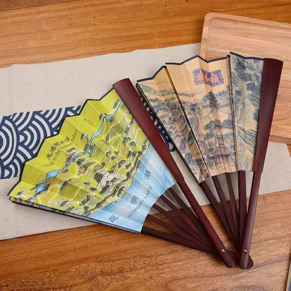Shan Shui Painting Chinese Folding Fan From Shaolin Temple Online