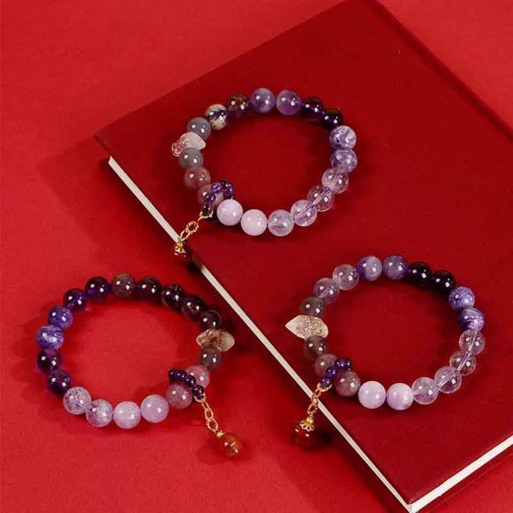 Bulk Order Purple Quartz Bracelet Luck Manifest