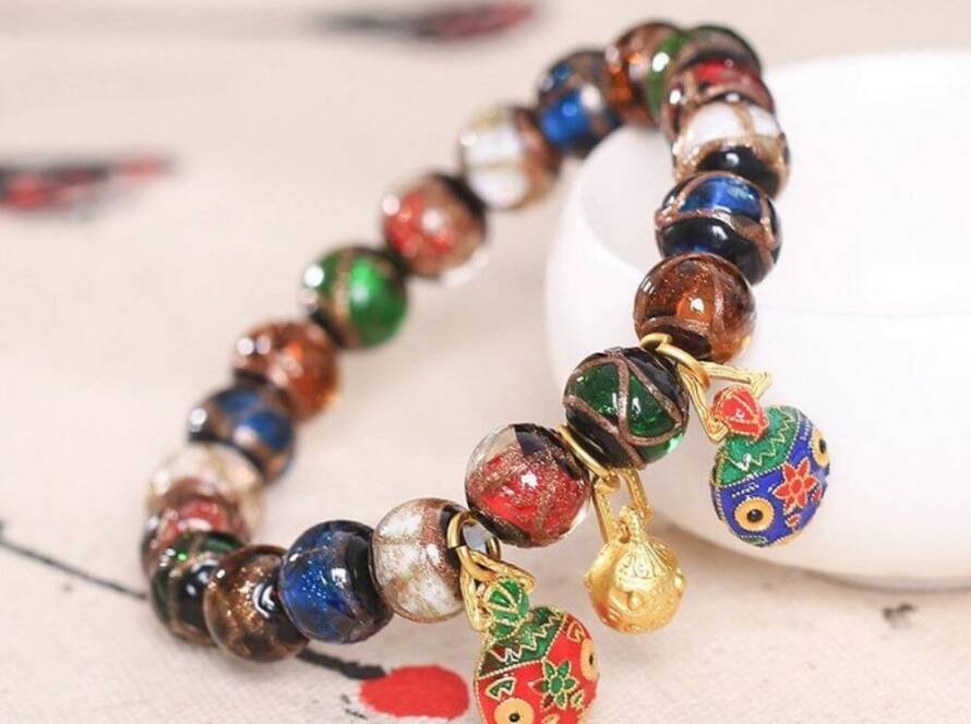 Order Insense Ash Made With Chinese Liuli Art Glass Bracelet For Zen Peace Online