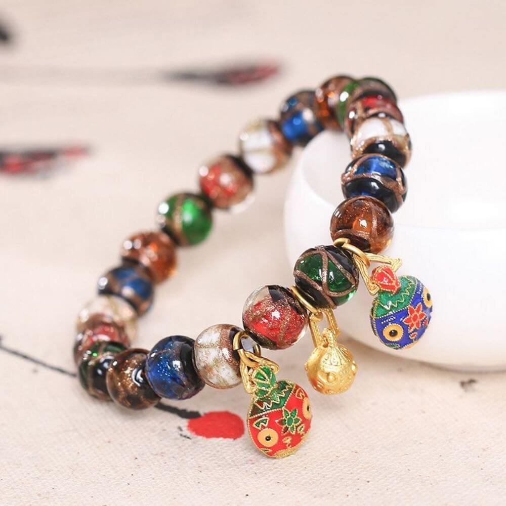 Order Insense Ash Made With Chinese Liuli Art Glass Bracelet For Zen Peace Online