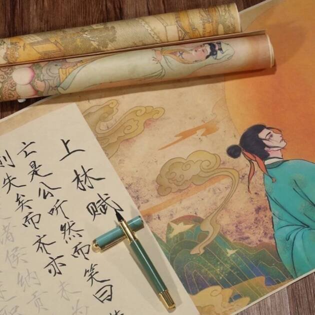 Shanglin Fu Chinese Calligraphy Practicing Scroll Copybooks